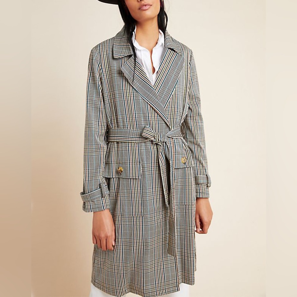 Daniel Rainn plaid trench coat